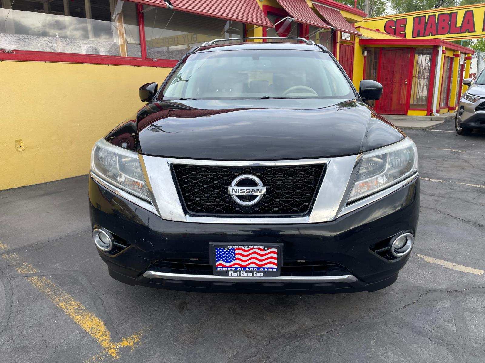 2014 Black /Tan Nissan Pathfinder Platinum (5N1AR2MM1EC) with an 3.5 Liter V6 engine, Automatic transmission, located at 801 South State Street, Salt Lake City, UT, 84111, (801) 328-0098, 40.751953, -111.888206 - Features: 20 Inch Plus Wheels, Power Hatch/Deck Lid, 4WD/AWD, Premium Package, A/C Seat(s), Rear Air Conditioning, Alloy Wheels, Rear Entertainment System, BOSE Sound System, Rear Seat Heaters, Bluetooth Technology, Rear View Camera, Fold-Away Third Row, Remote Start, Front Seat Heaters, Satellite R - Photo #3